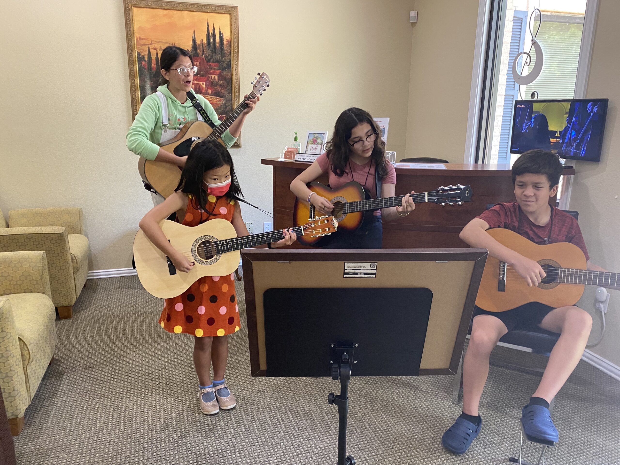 Flower Mound Music Academy offers private lessons in piano, voice, violin, viola, cello and guitar to students of all ages and levels in Flower Mound, Lewisville, Denton, Argyle, Keller area. Both in-person and virtual lessons are available.